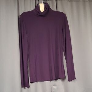 M Diana Belle Fitted Long Sleeve Plum Colored Top